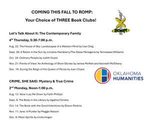 View 2024 Fall Book Club Schedule.